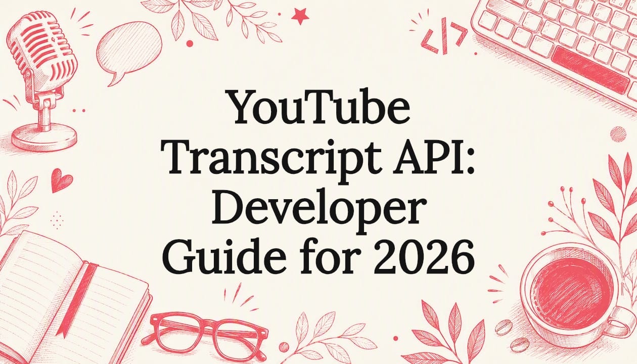 YouTube Transcript API: Developer Guide for 2026