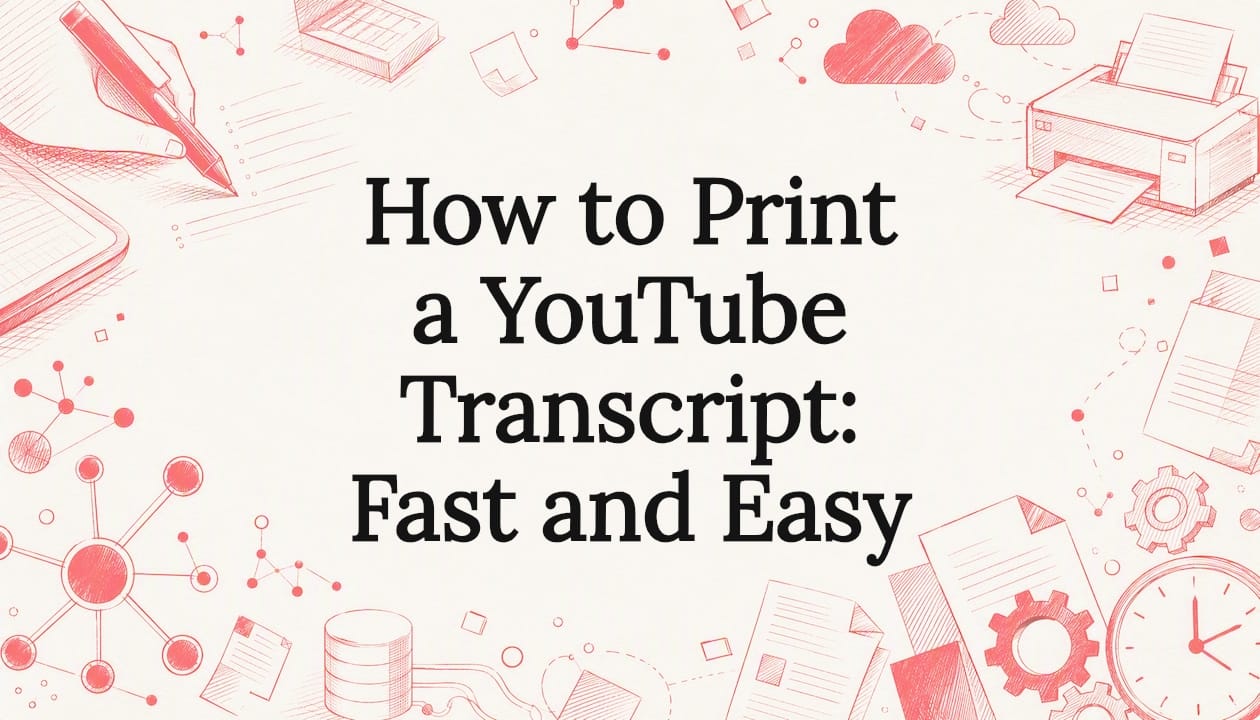 How to Print a YouTube Transcript: Fast and Easy