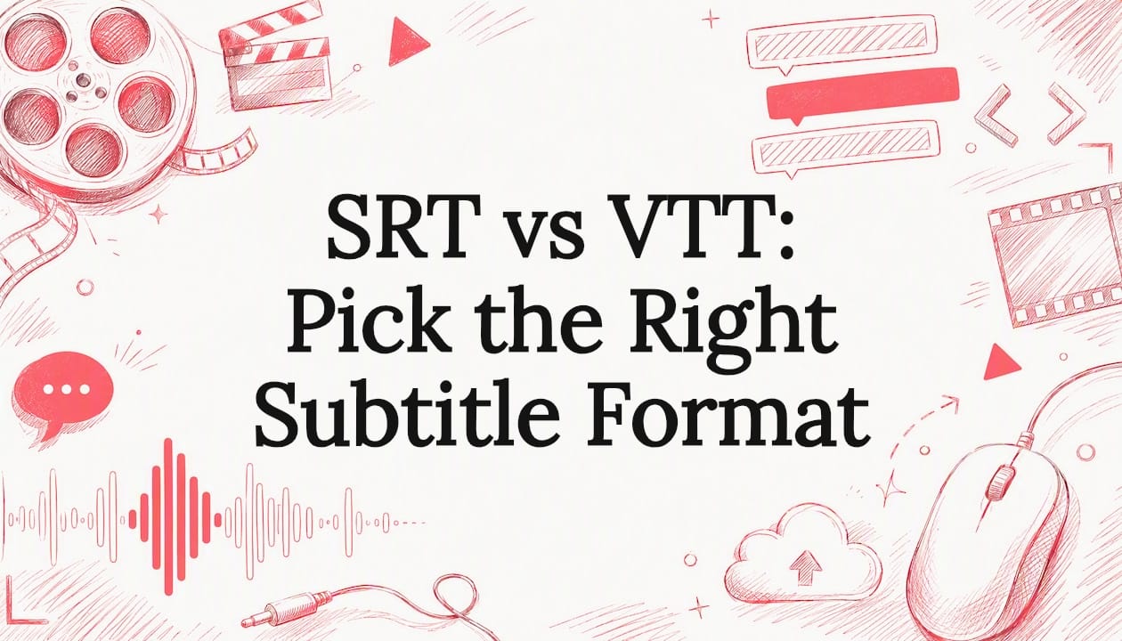 SRT vs VTT: Pick the Right Subtitle Format
