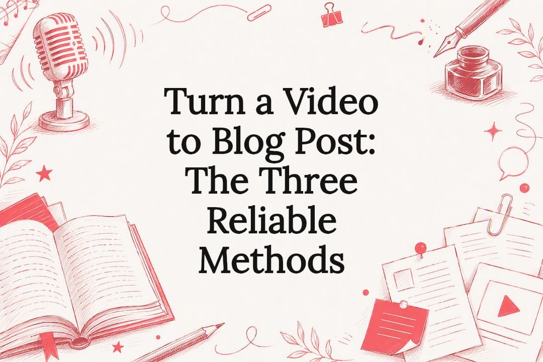 Turn a Video to Blog Post: The Three Reliable Methods