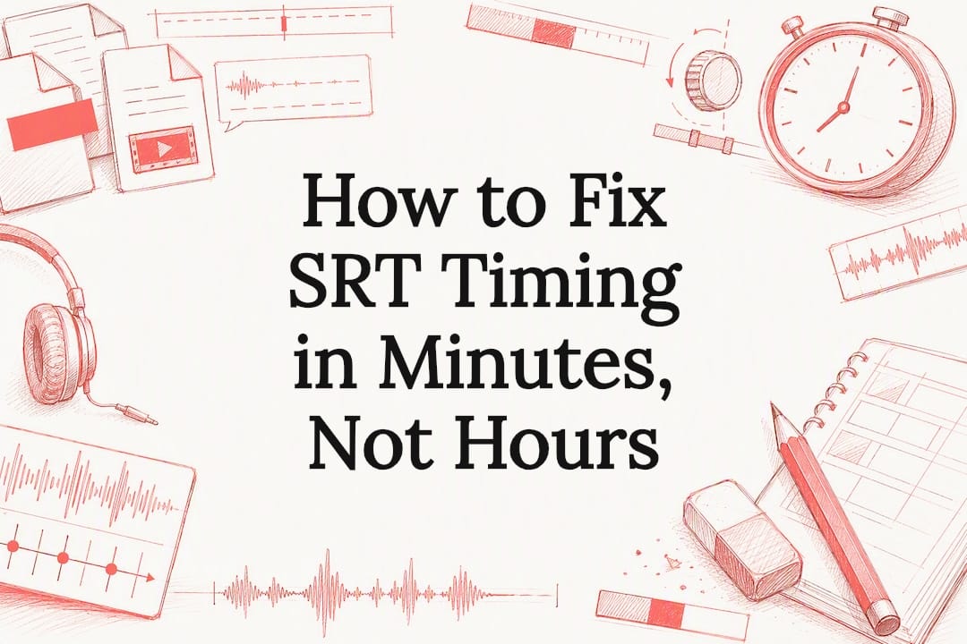 How to Fix SRT Timing in Minutes, Not Hours